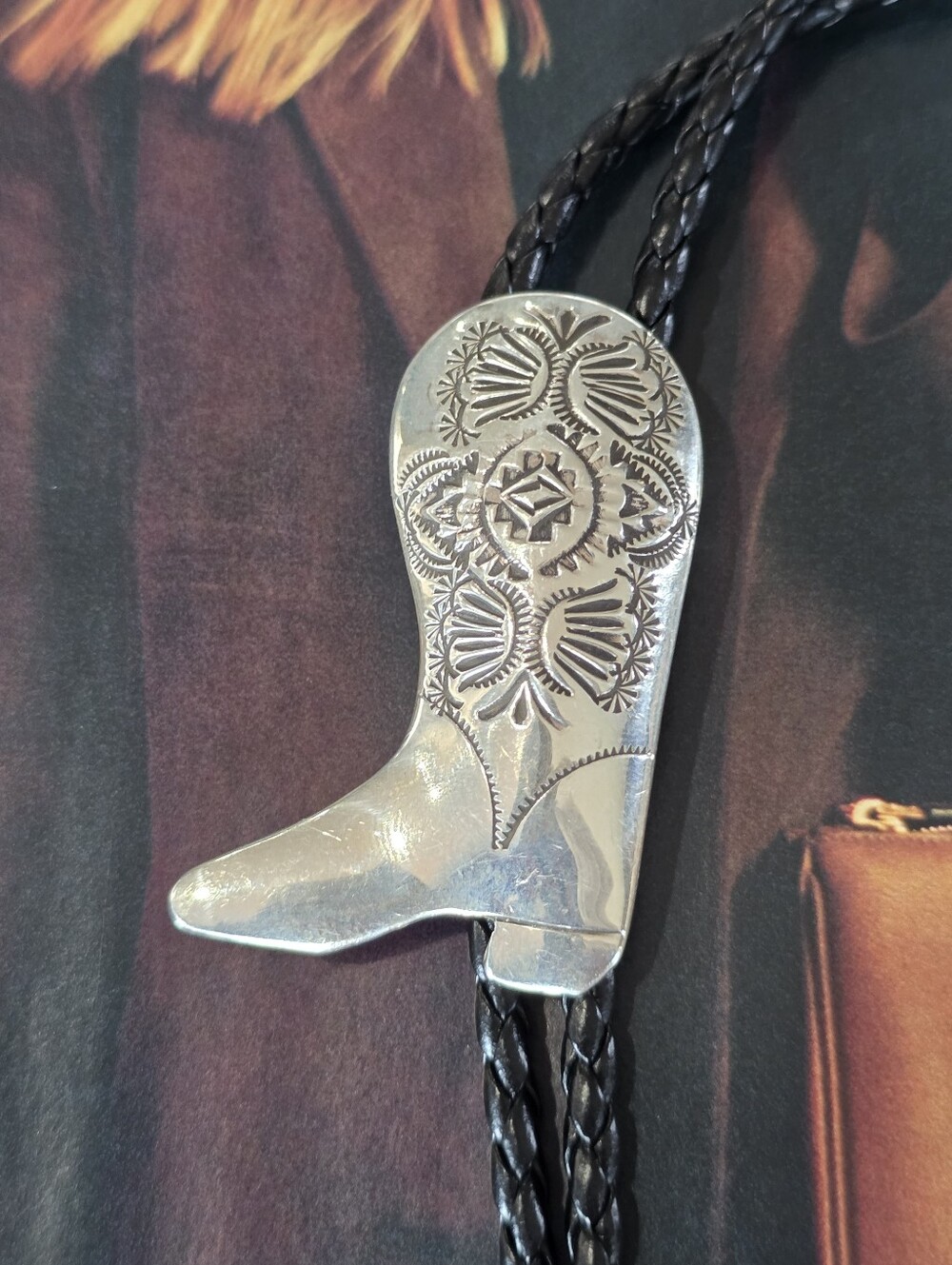 Native~Made Boot Bolo Tie - Sterling Silver